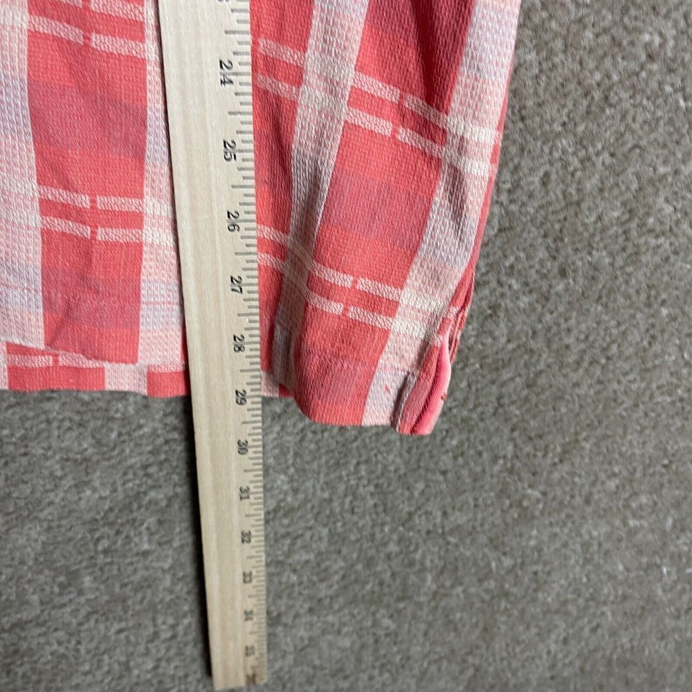 Tommy Bahama Shirt Mens Medium M Pink/White Plaid Short Sleeve Silk Blend Casual - Picture 5 of 10